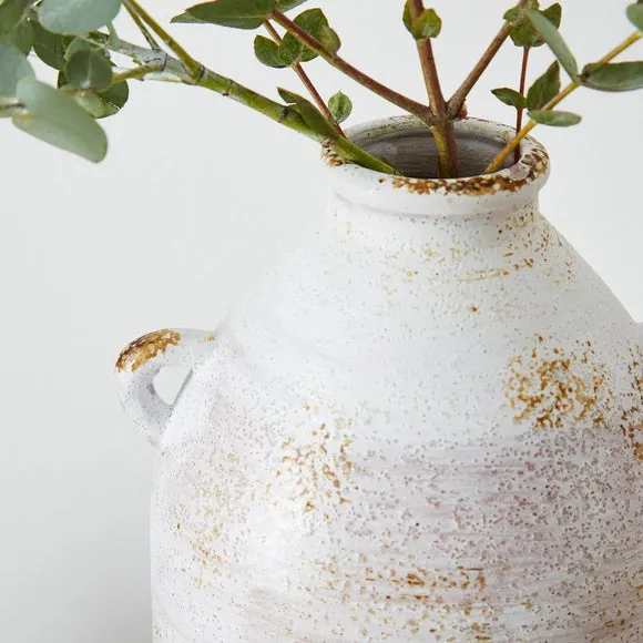 Tall Stone Bottle Vase with Handles 2