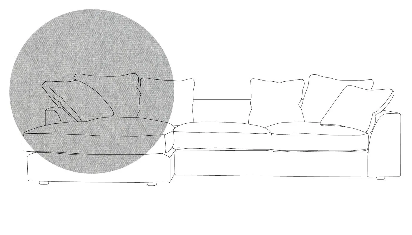 Heal's Cumulus Right Hand Facing Corner Sofa In Cotton