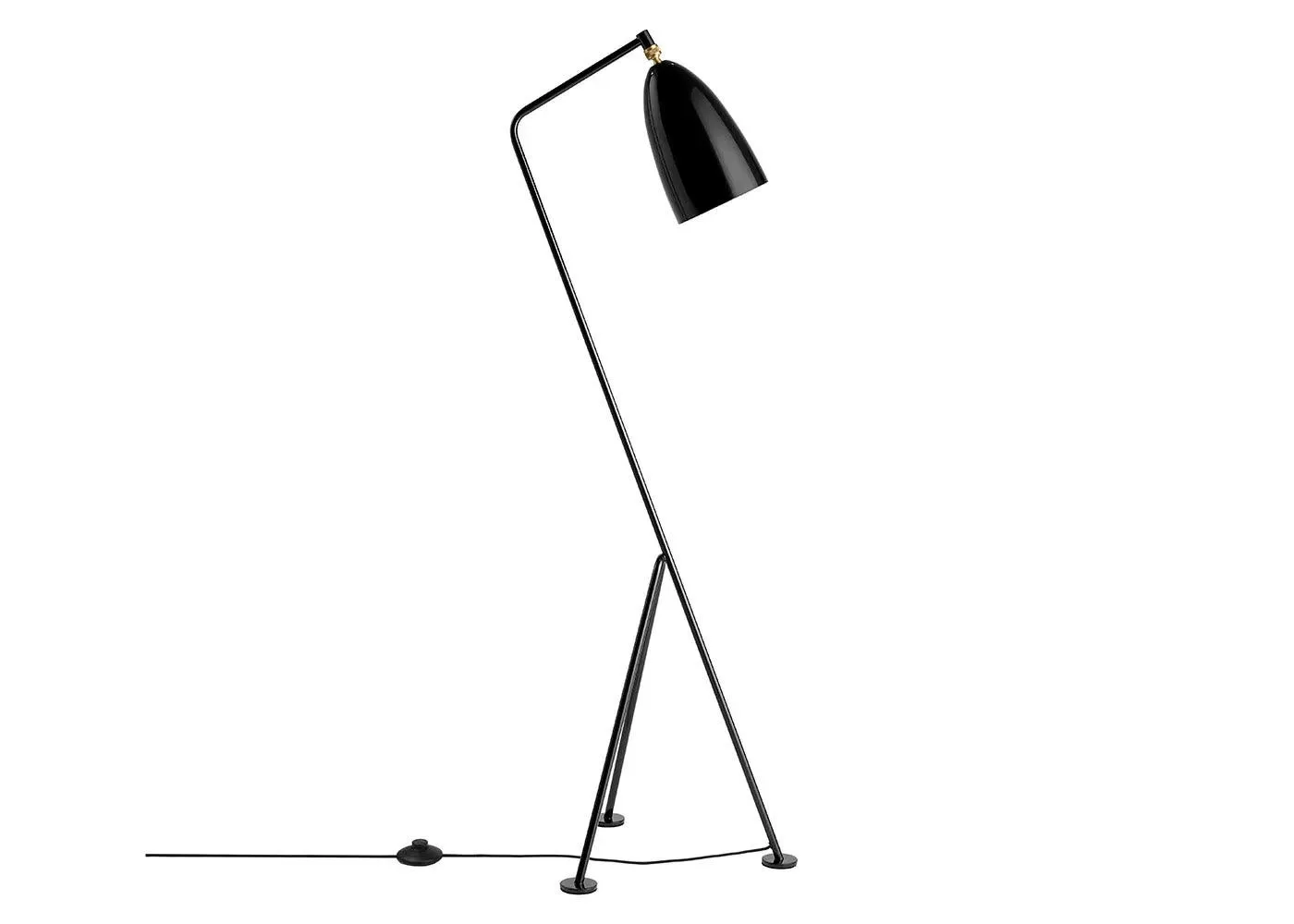 Gubi Gräshoppa Floor Lamp Glossy Black 1