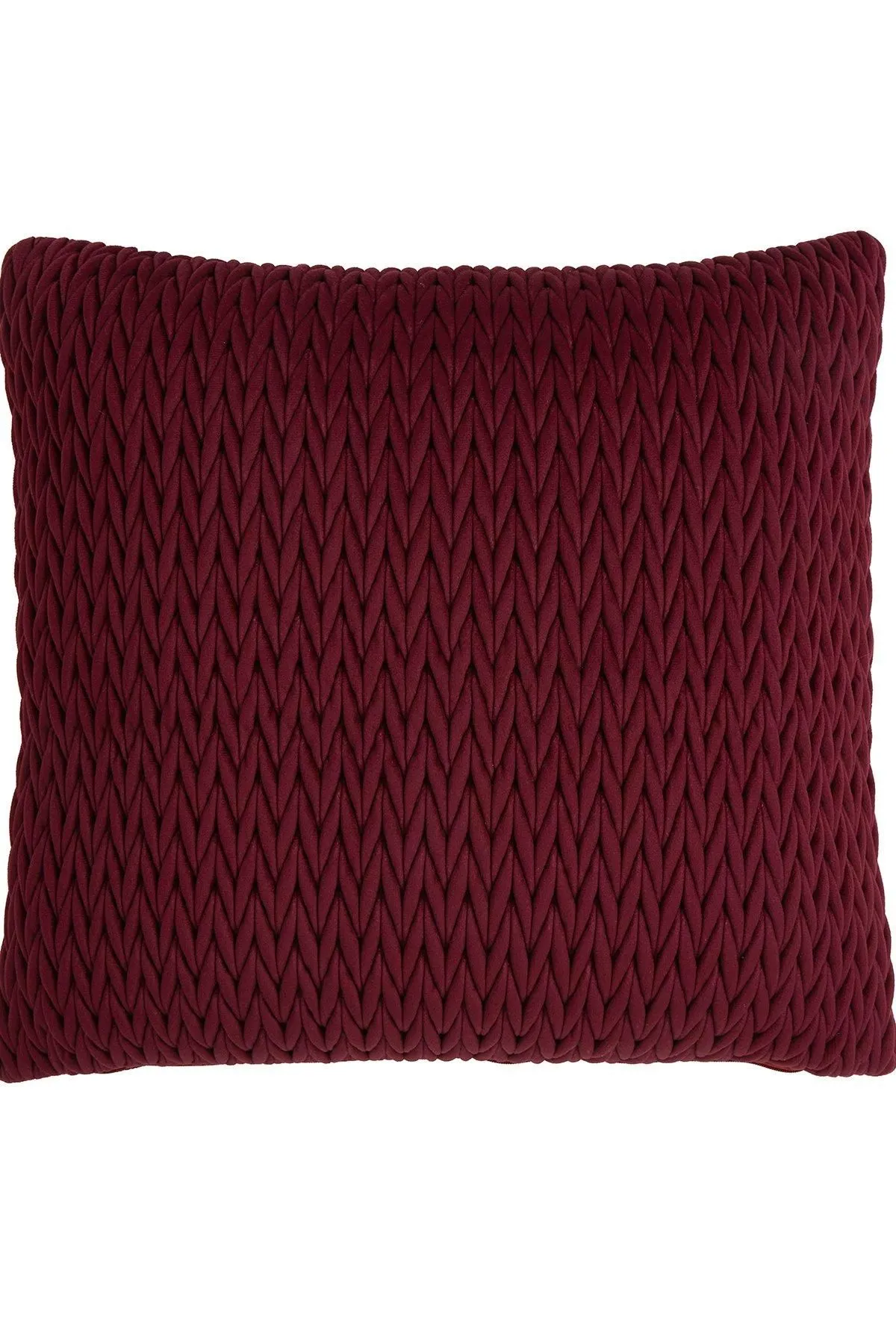Laurence Llewelyn-Bowen 'Amory' Luxe Velvet Filled Cushion in Wine 2