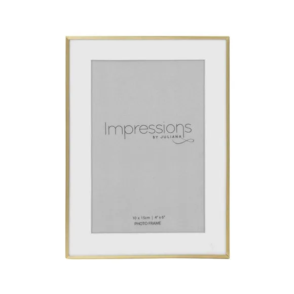 Impressions Brushed Brass Photo Frame