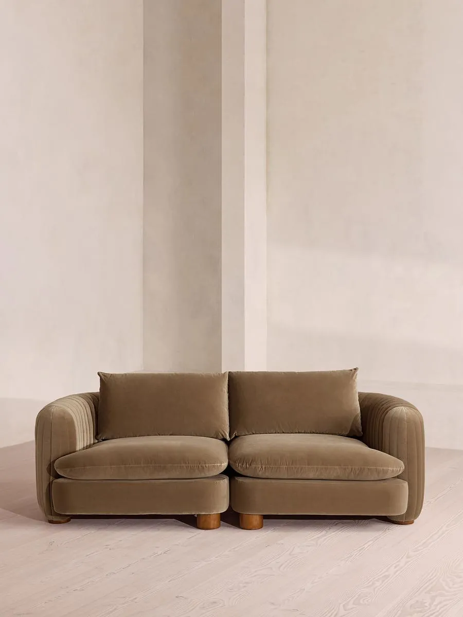 Vivienne Deeper Sit Modular Sofa, Three Seater, Velvet, Truffle
