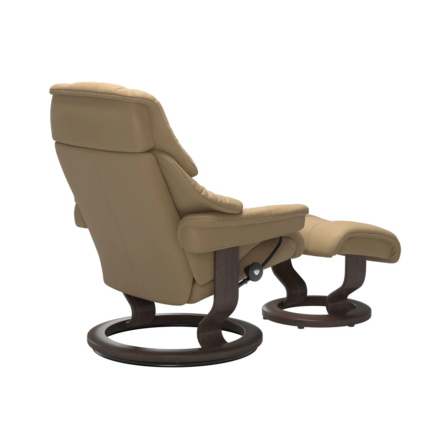 Stressless Reno Large Classic Recliner Chair & Footstool Leather | Barker & Stonehouse 3