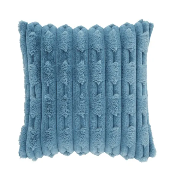 Bianca Carved Faux Fur Square Cushion 3