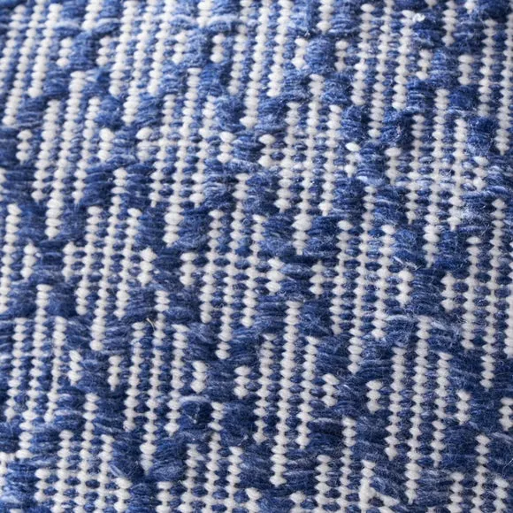 Set of 3 Denim Blue Ikat Square Scatter Cushions 2