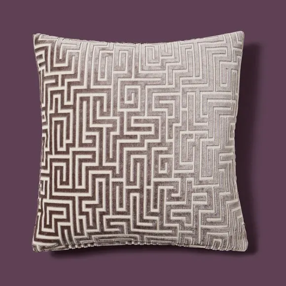 Greek Key Cut Square Cushion 3