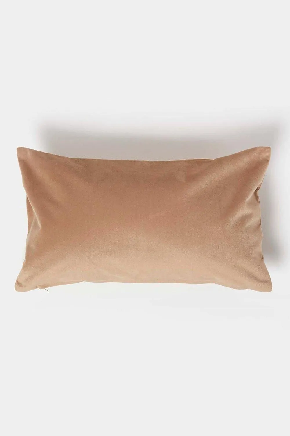 Homescapes Luxury Soft Velvet Cushion in Beige 3