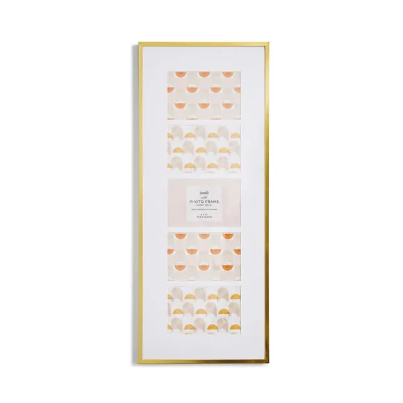 Skinny Metal Panel Multi Photo Frame 3