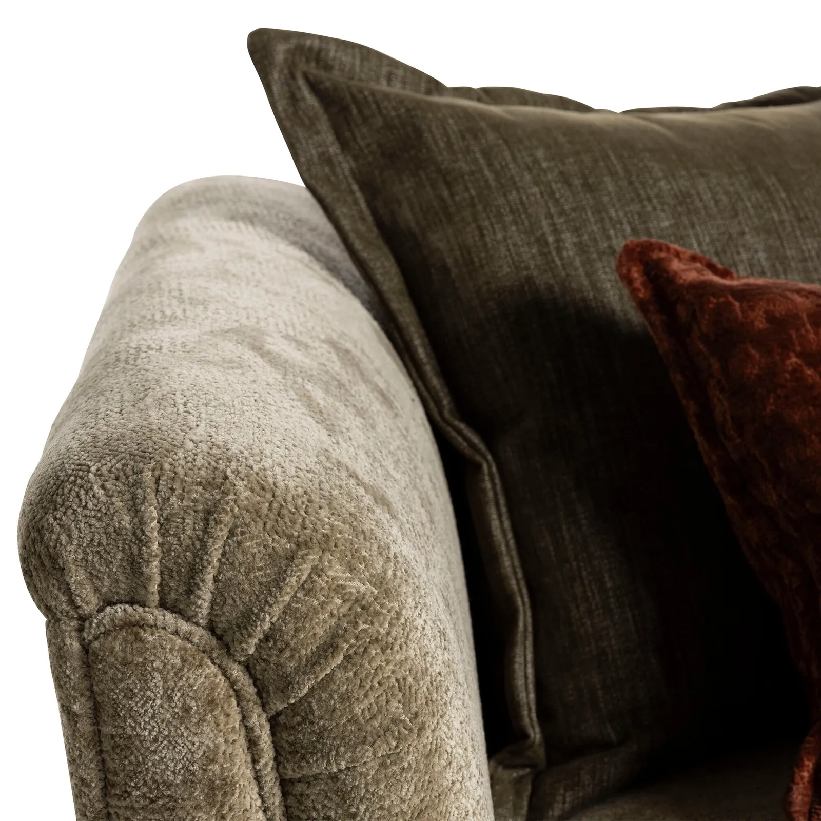 Godwin Grand Sofa Pillow Back, Green Fabric | Barker & Stonehouse 4