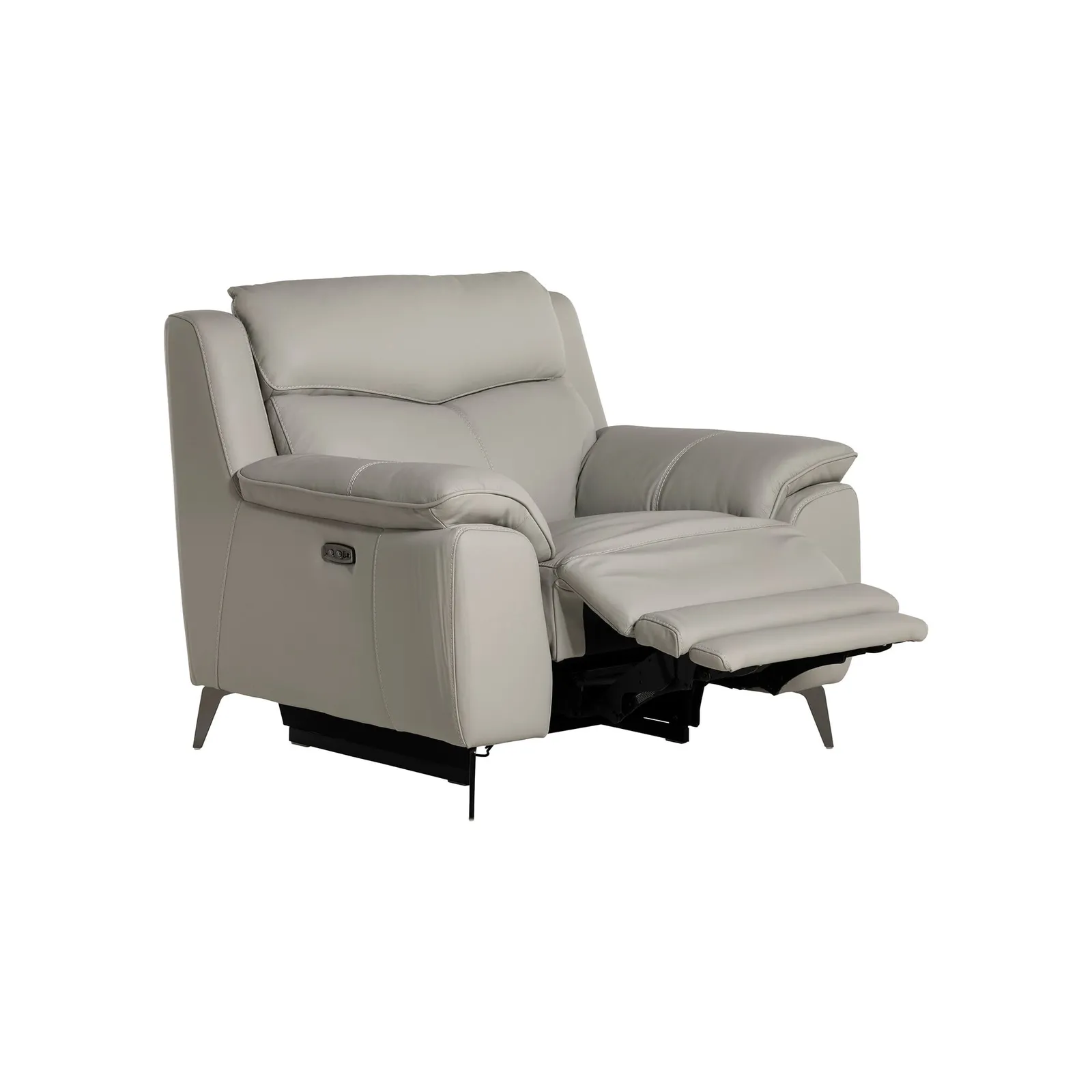 Fiore 1 Seater Recliner, Grey Leather | Barker & Stonehouse 2