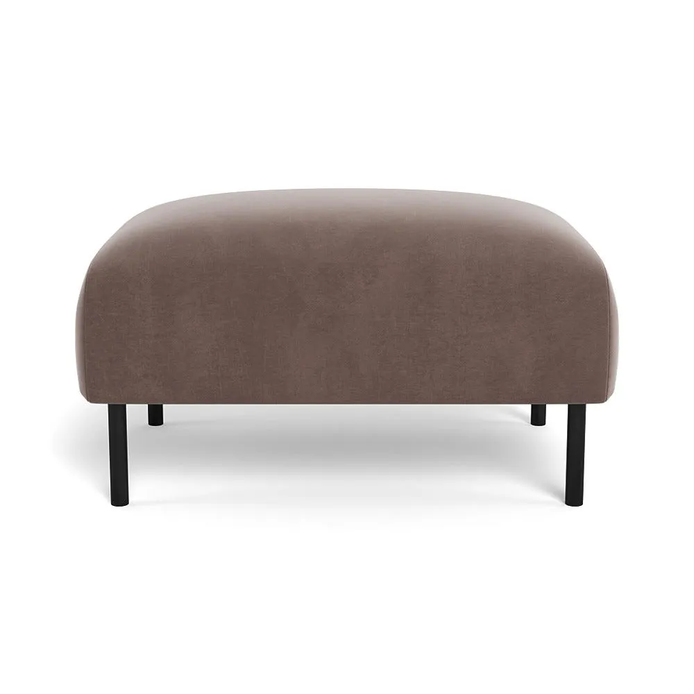 Heal's Alto Ottoman Smart Velvet Mouse Black Feet 1