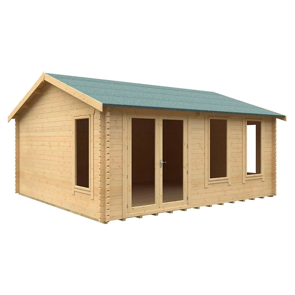 Buttercup Farm 18x16 The Sherborne 44mm Cabin - L535 x W475 x H303.6 cm in Natural 1