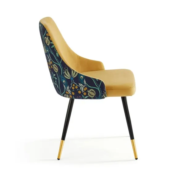 Ariana Set of 2 Dining Chairs, Havisham Print Velvet 6