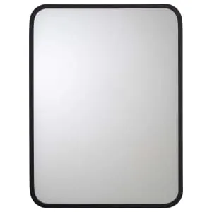 Croydex Matt Black Framed Single Cabinet