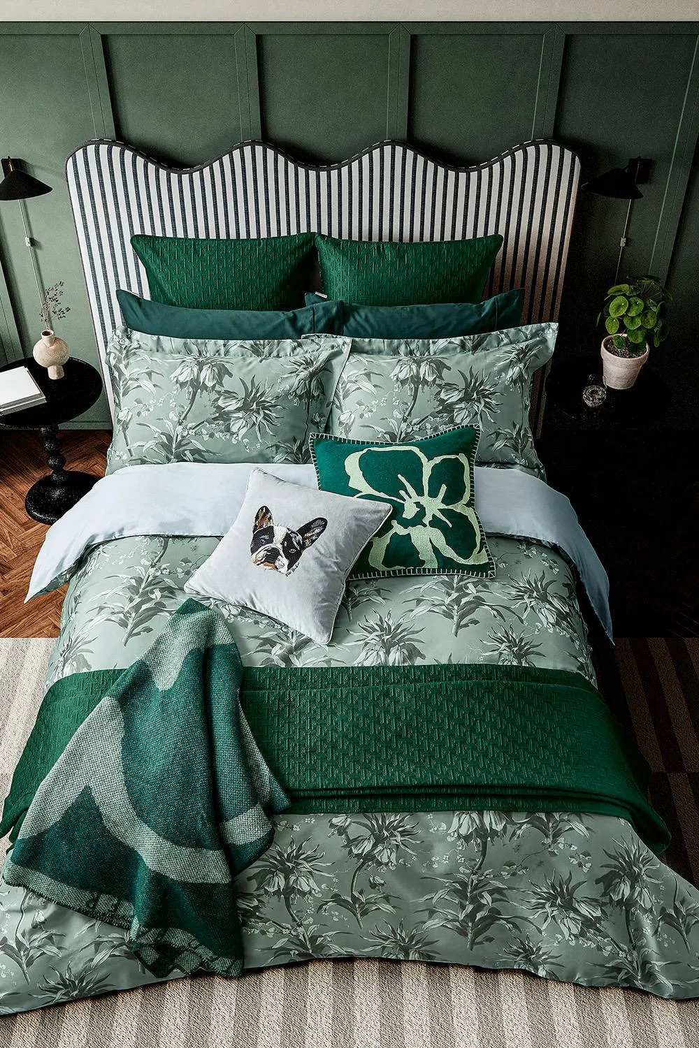 Ted Baker 'Belmar Floral' Cotton Sateen Duvet Cover Set in Light Green 3