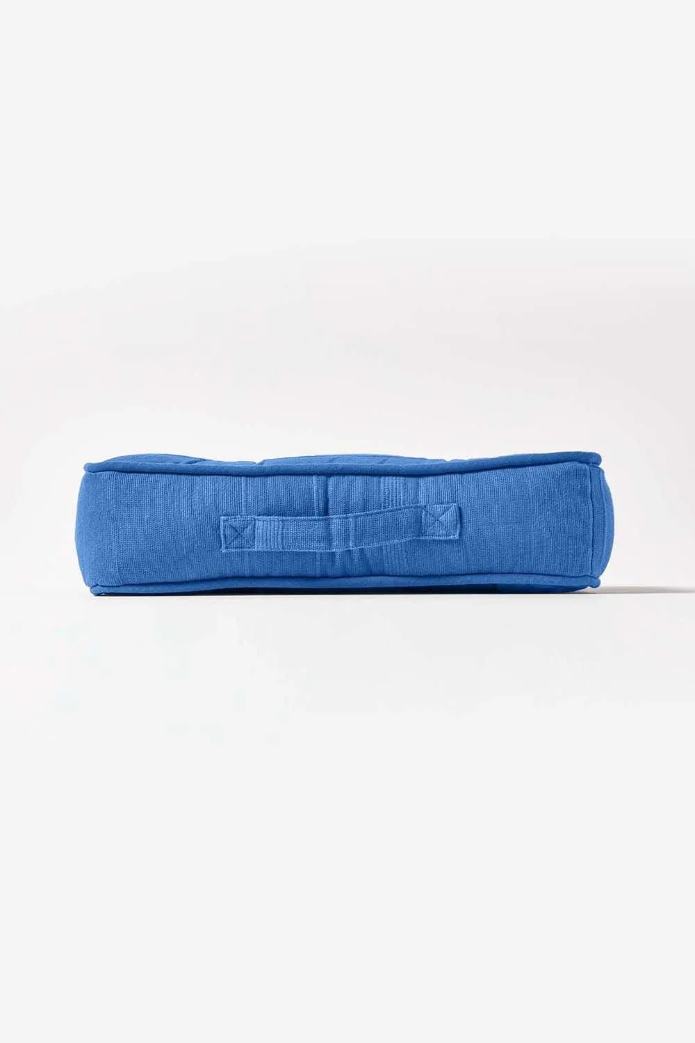 Homescapes Rajput Ribbed Cotton Floor Cushion in Blue 5
