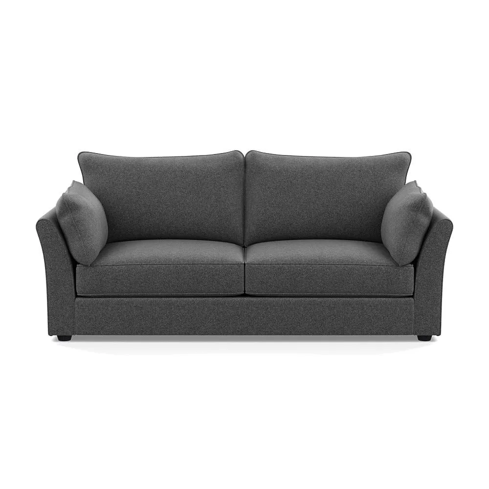 Heal's Tailor 4 Seater Sofa Melton Wool Granite Black Feet 1