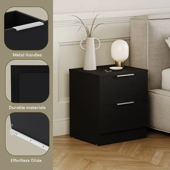 Hayes 2 Drawer Bedside Table 3