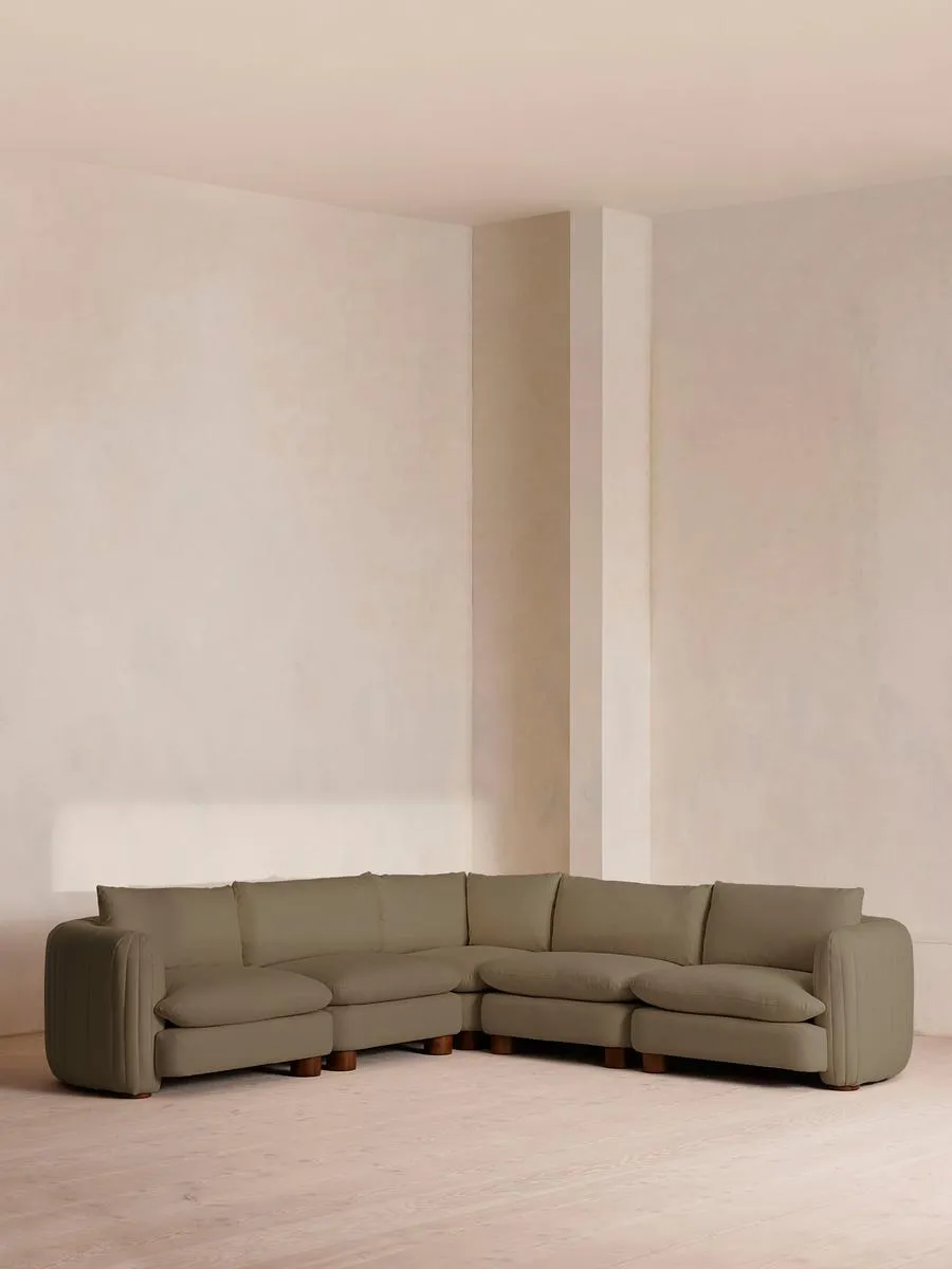 Vivienne Deeper Sit Modular Sofa, Corner Sofa, Linen, Sage