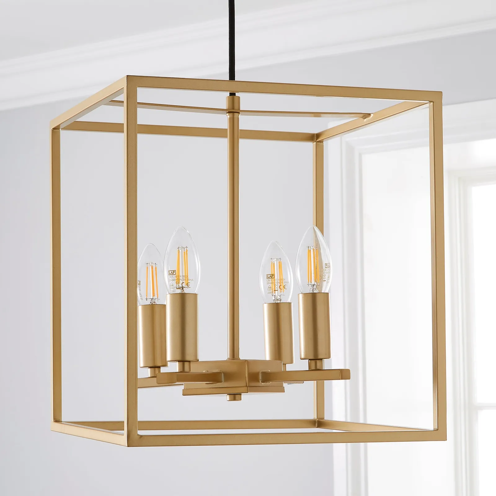 Madrid 4 Light Ceiling Fitting Gold