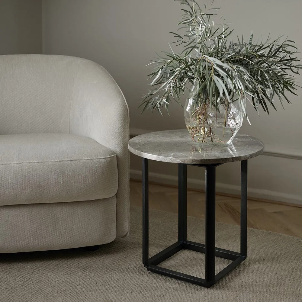New Works Florence Side Table 50cm Gris Du Marais Black Frame 4