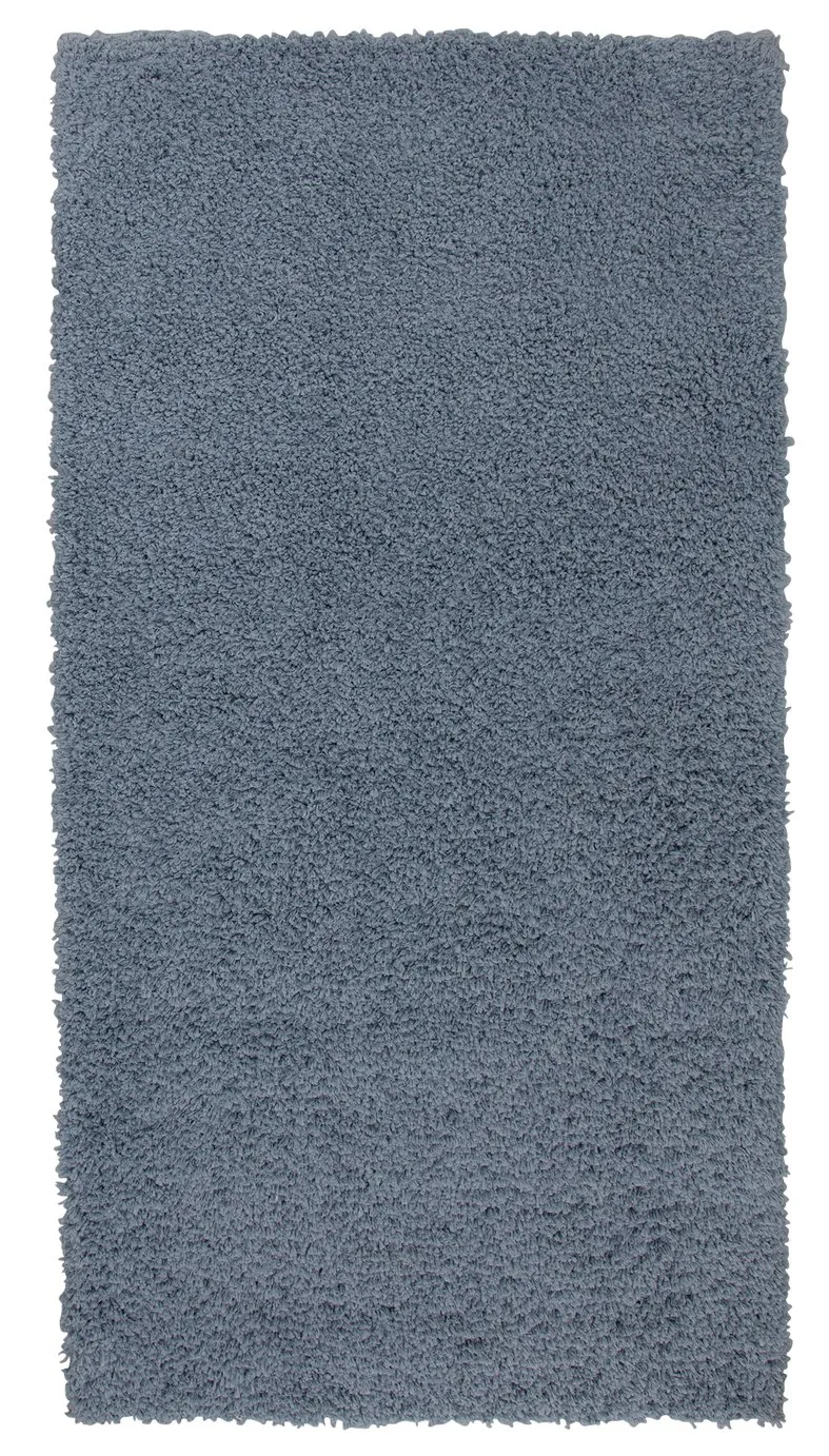 Argos Home Cosy Woven Cut Pile Rug - 80x150cm - Blue