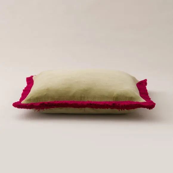 Clara Contrast Fringe Square Cushion Cover 4