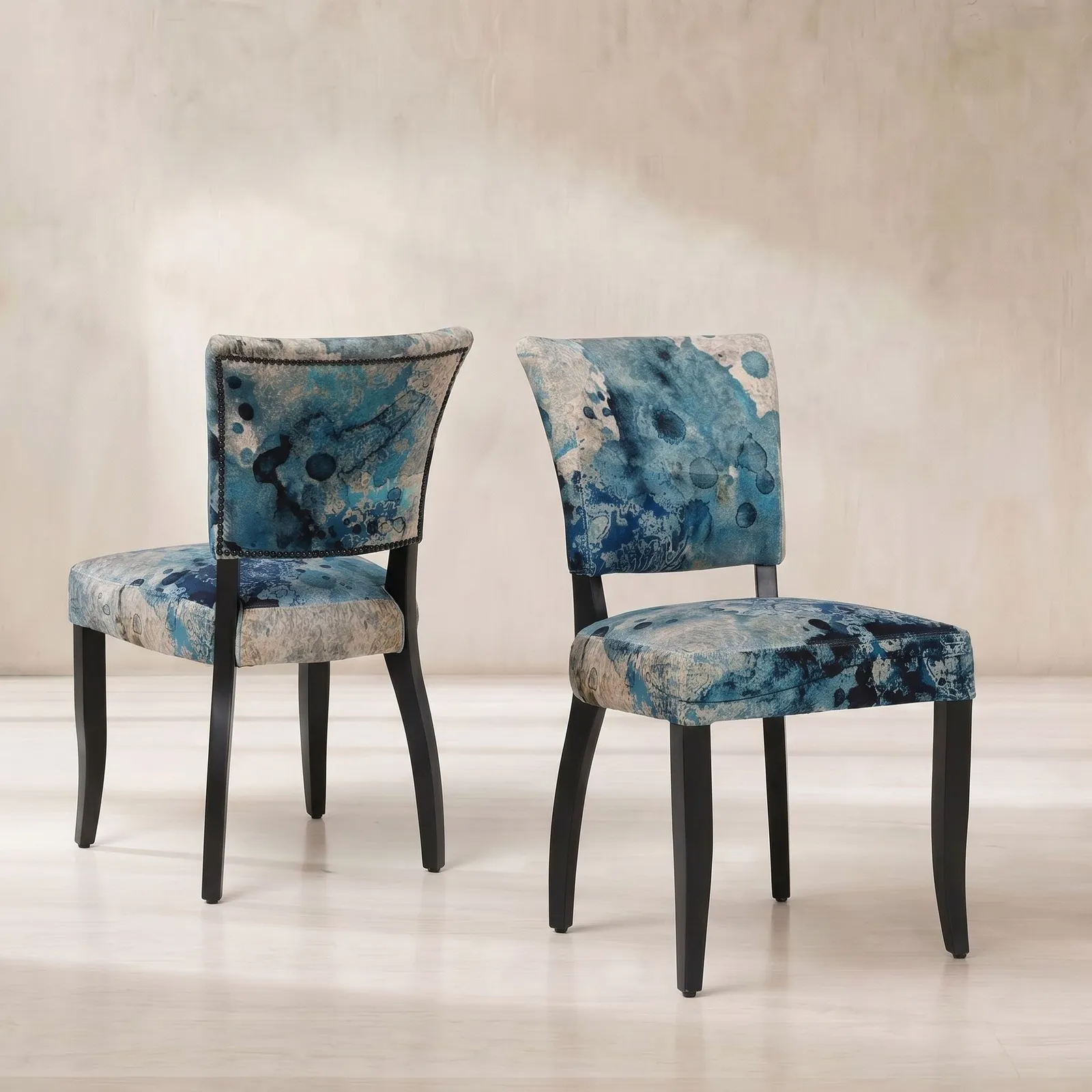 Timothy Oulton Mimi Dining Chair, Blue Velvet | Barker & Stonehouse 1
