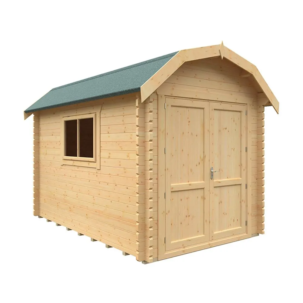 Buttercup Farm 12x8w The Alford Barn Plus 44mm Cabin - L355 x W235 x H277.6 cm in Natural