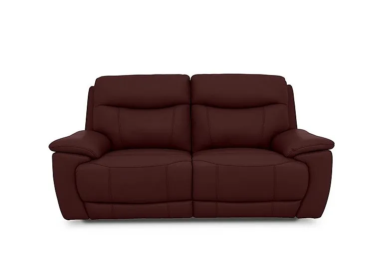 Sloane Leather 3 Seater Power Recliner Sofa with Power Headrests - Ruby