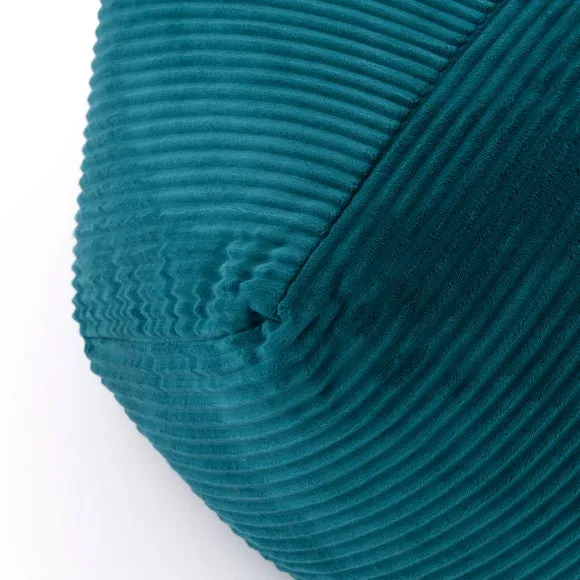 Remy Teal Cord Pouffe 2