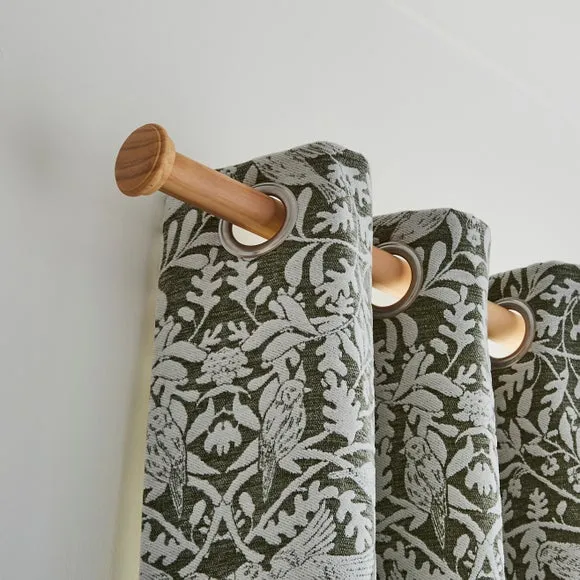 End Cap Stud Wood Curtain Pole Kit 2