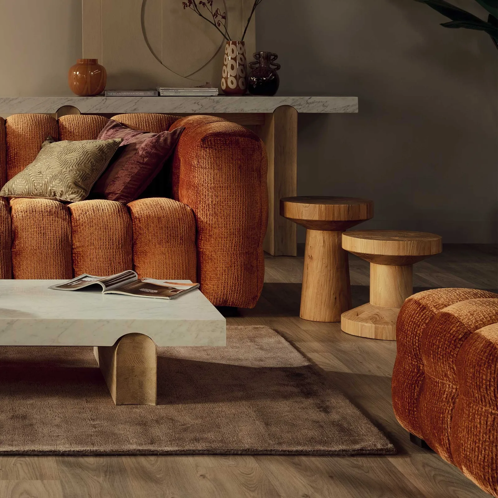 Carver Coffee Table 35X45Cm, Round Wood | Barker & Stonehouse 3