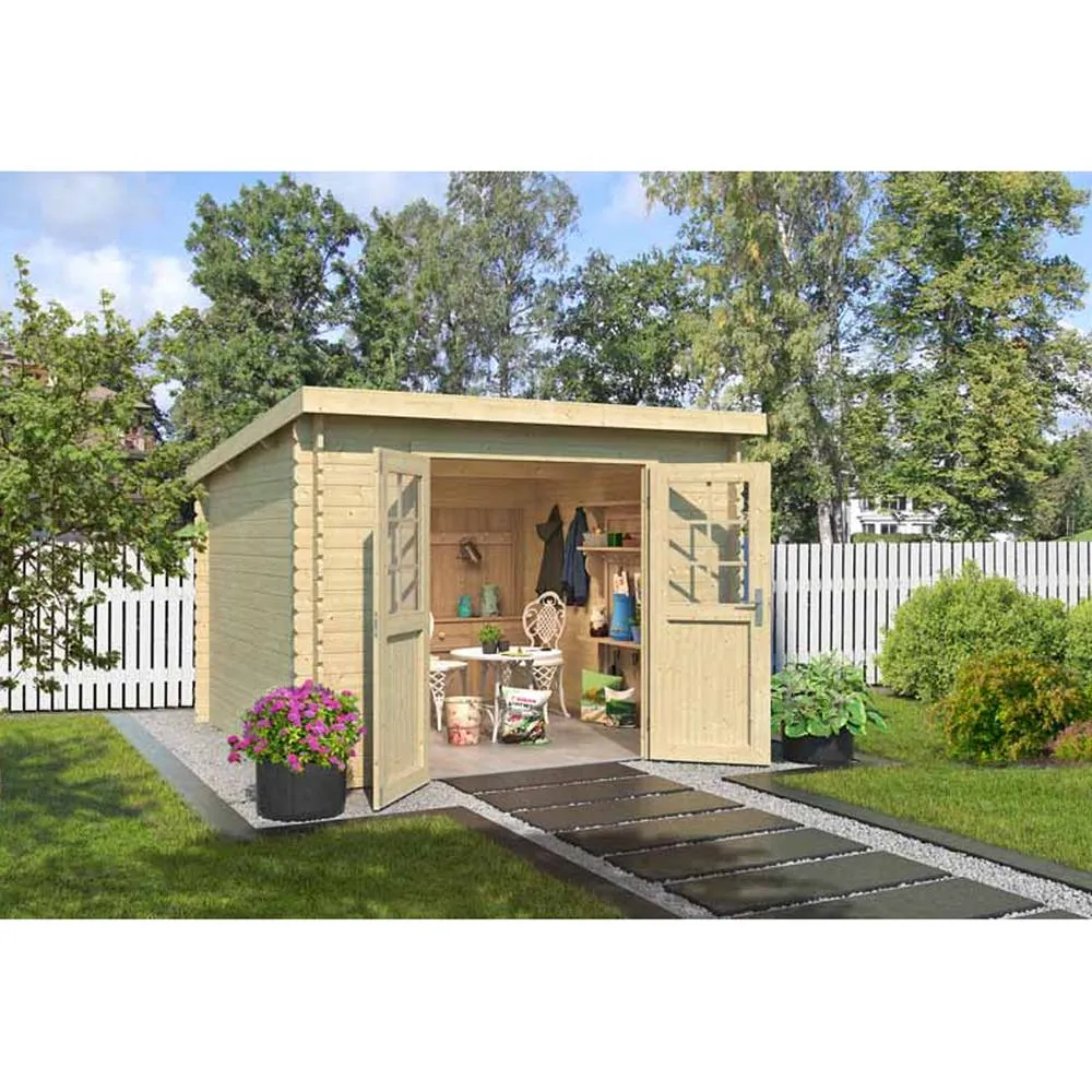 Lasita Maja Ltd San Jose 275-Log Cabin, Garden Room, Home Office L295xW313.9xH210.9 cm in Light Brown