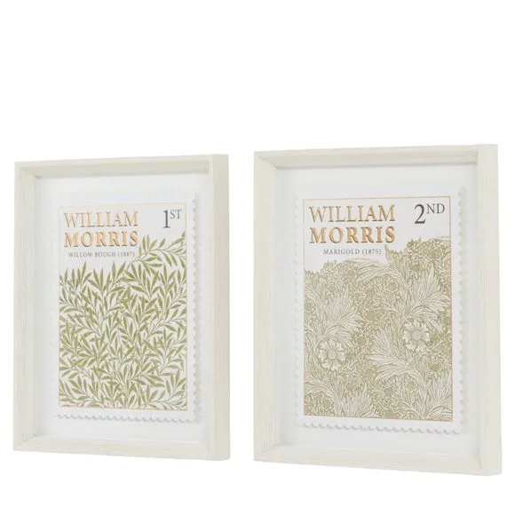 Cedar and Sage Set of 2 William Morris Postage Stamp Green Framed Prints 5