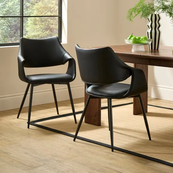 Marley Fold Back Chair, Faux Leather