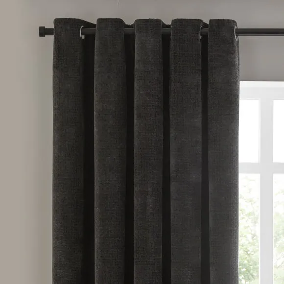 Alayna Chenille Eyelet Curtains (Blackout Available) 1