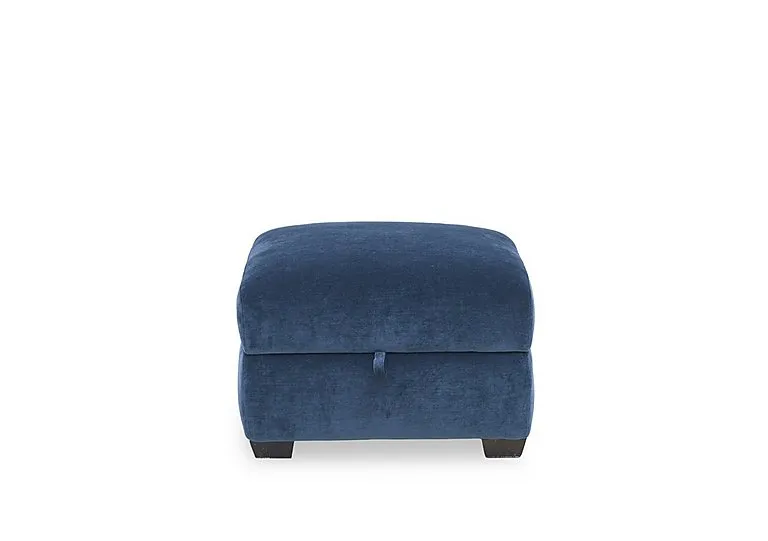 Flex Fabric Storage Footstool - R330 Steel Blue - Living Room Furniture