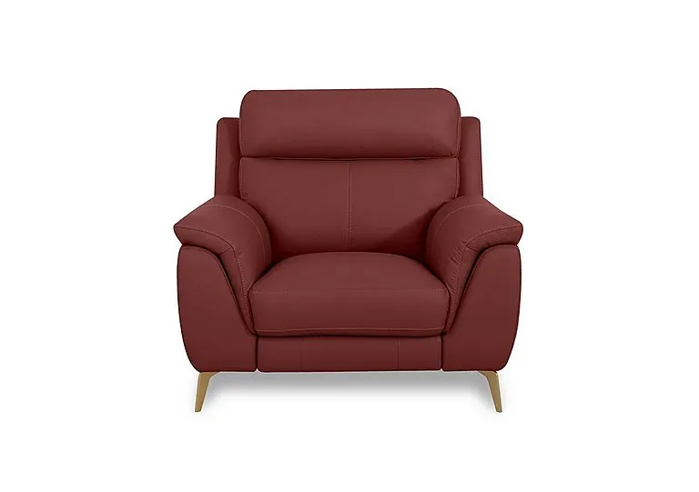 Eclipse Leather Chair - Deep Red