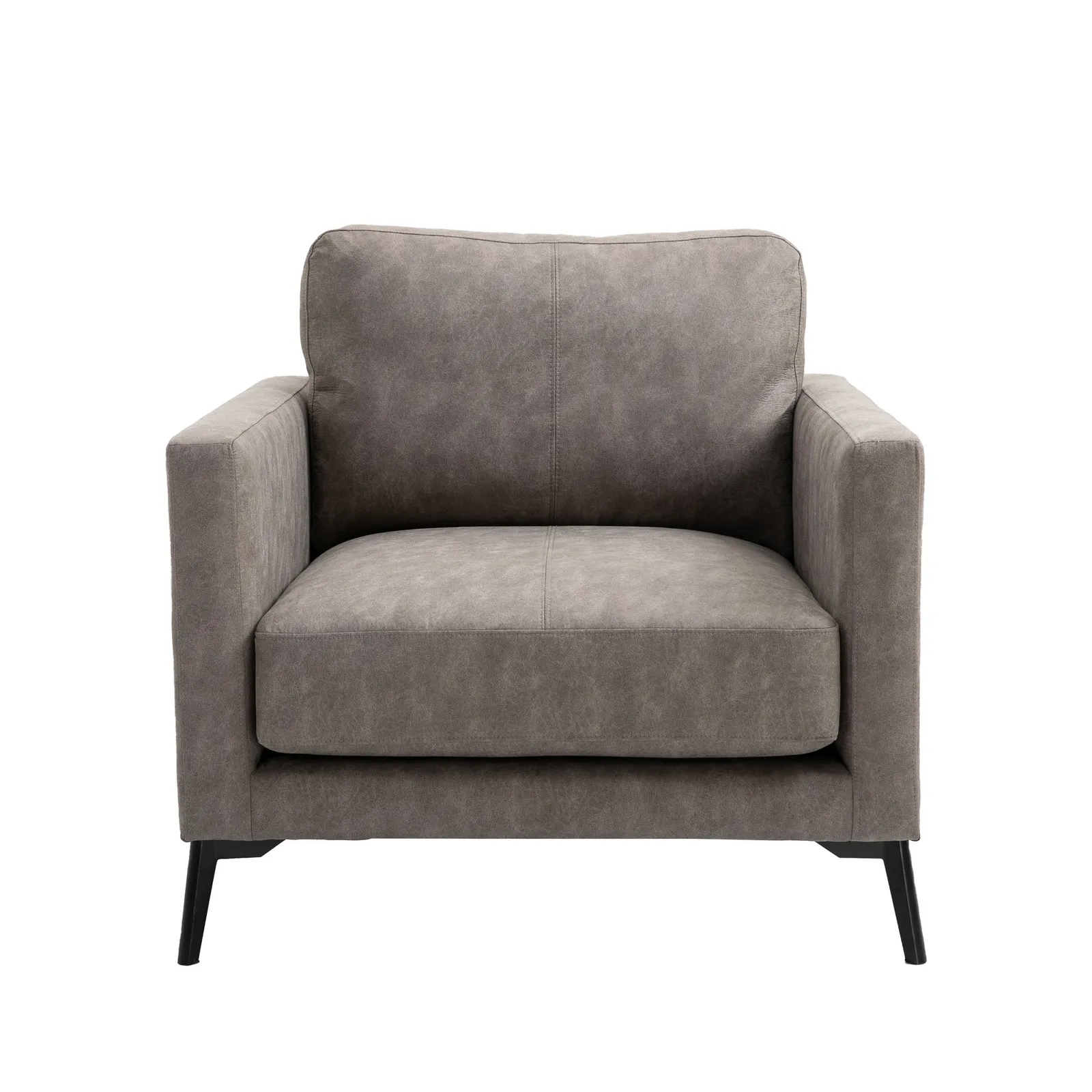 Frey PU Leather Armchair - Grey Grey