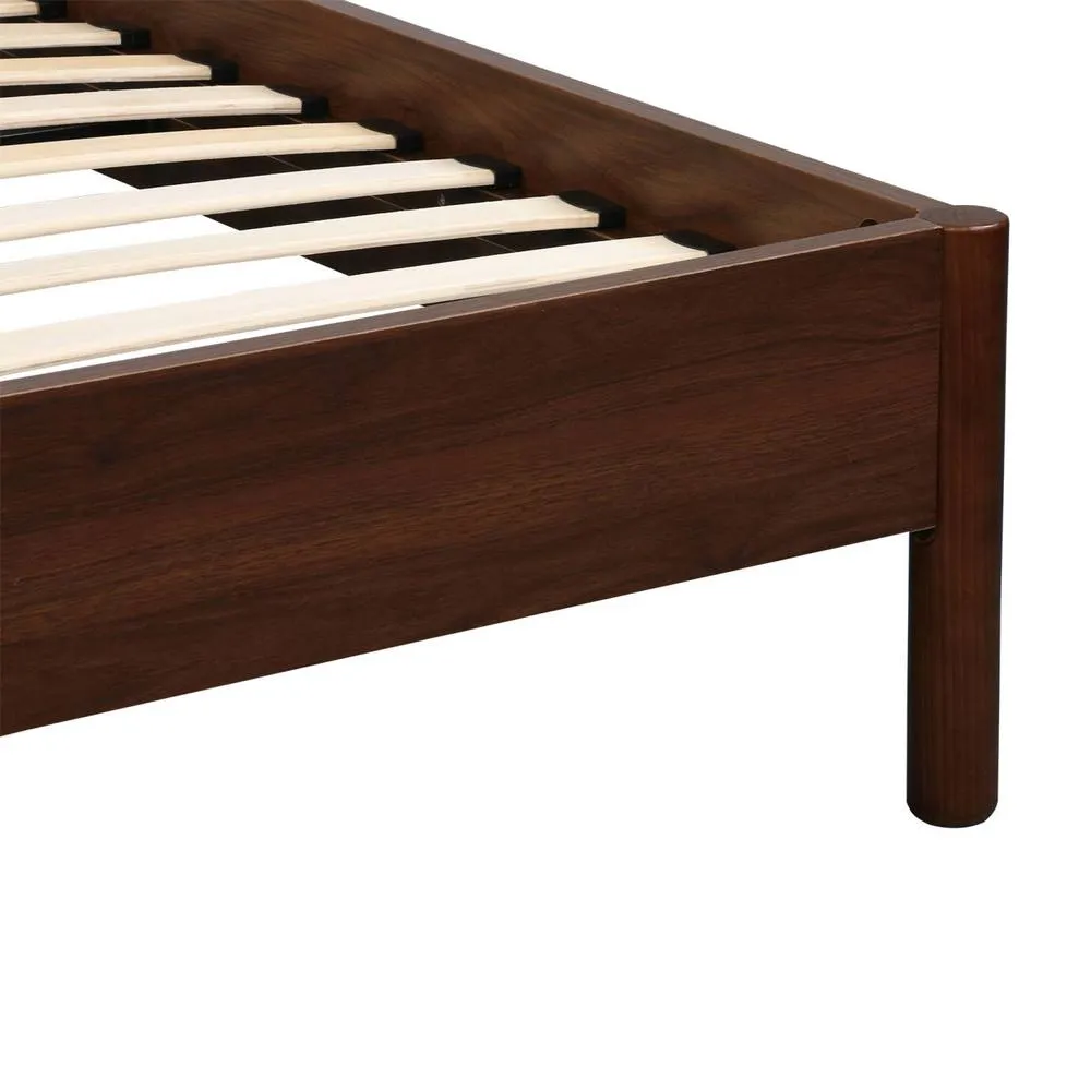 sweeek Bed with slatted base 90x190cm wood decor in Dark Brown 5