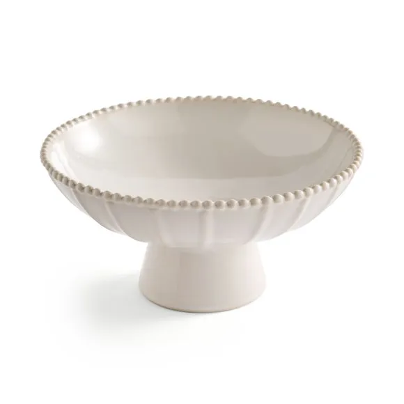 Ceramic Ribbed Bowl with Beaded Edge 3