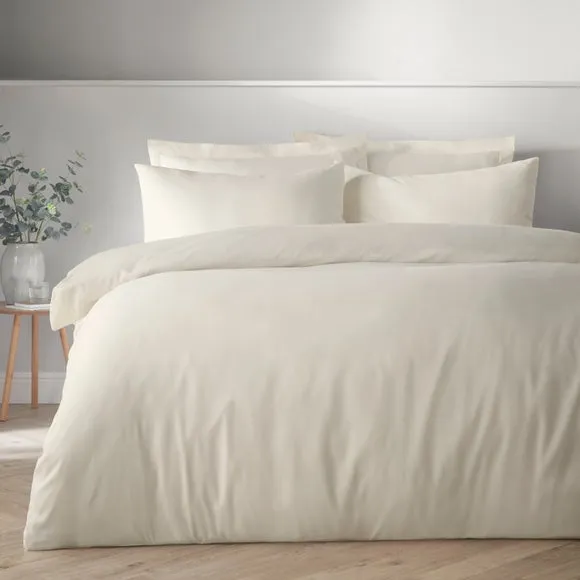 Super Soft Microfibre Plain Duvet Cover and Pillowcase Set