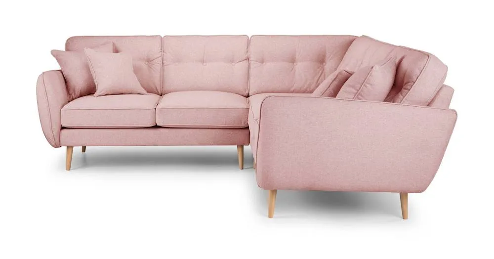 The Great Sofa Company Ailis 2 Corner 2 Faro Soft Pink in Dusty Pink 3