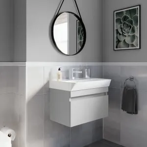 Wickes Easton White 1 Drawer Wall Hung Vanity Unit - 430 x 500mm 2