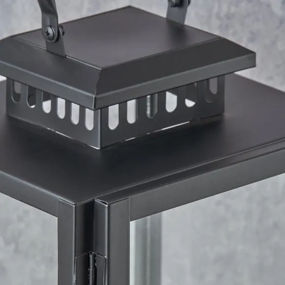 Metal & Glass Rectangular Lantern 4