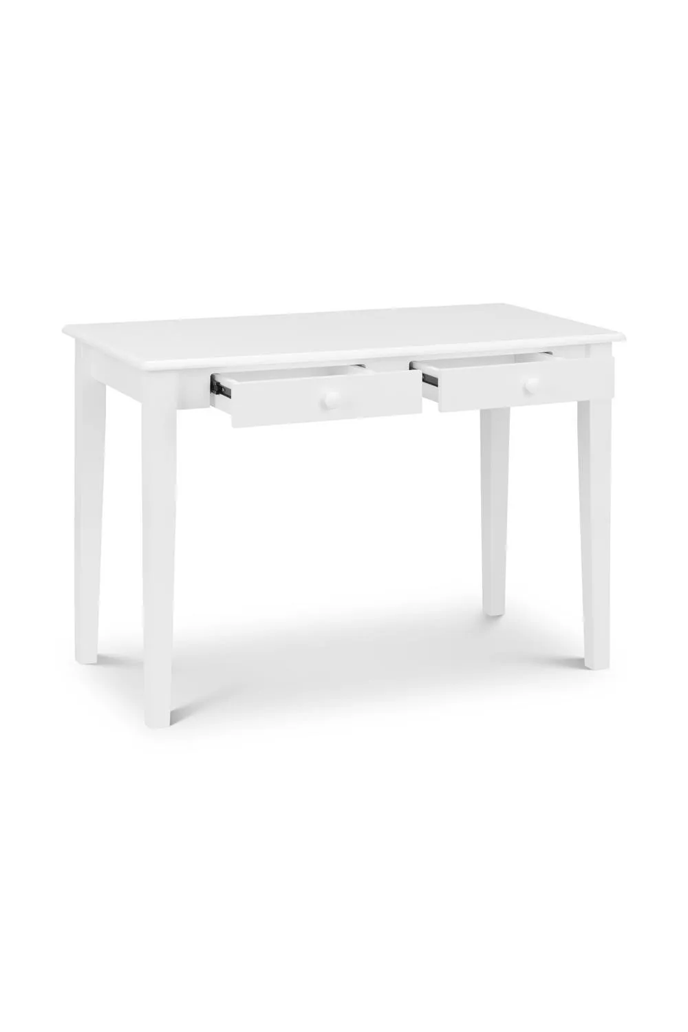Julian Bowen Carrington 2 Drawer Desk in White 3