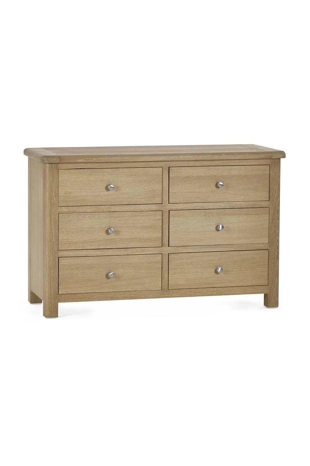 Julian Bowen Memphis 6 Drawer Wide Chest in Light Oak 4