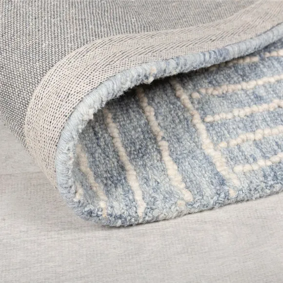 Abstract Check Wool Rug 3