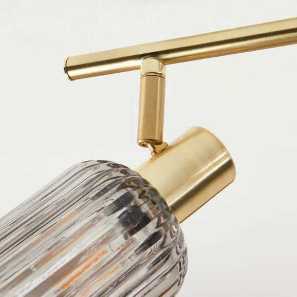 Riley Mid Century Ribbed 4 Light Adjustable Spotlight Bar 5